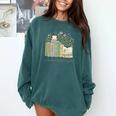 I'm Booked Tonight Cozy Floral Book Lover Graphic Comfort Colors Sweatshirt Chalky Mint