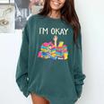 I'm Okay Book Reader Book Nerd Book Reading Lover Comfort Colors Sweatshirt Chalky Mint I'm Okay Book Reader Book Nerd Book Reading Lover Comfort Colors Sweatshirt Chalky Mint
