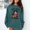 I'm Reading Halloween Witch Book Lover Comfort Colors Sweatshirt Chalky Mint I'm Reading Halloween Witch Book Lover Comfort Colors Sweatshirt Chalky Mint
