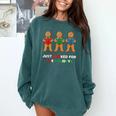 Just Booked For The Holidays Gingerbread Comfort Colors Sweatshirt Chalky Mint