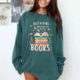 Just a Girl Who Loves Books Cute Book Lover Bookworm Comfort Colors Sweatshirt Chalky Mint