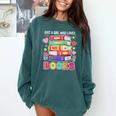 Just A Girl Who Loves Books Reading Library Comfort Colors Sweatshirt Chalky Mint