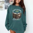 Just A Girl Who Loves Books Witchcraft Spell Book Halloween Comfort Colors Sweatshirt Chalky Mint