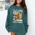 Just a Girl Who Loves Cats And Books Comfort Colors Sweatshirt Chalky Mint Just a Girl Who Loves Cats And Books Comfort Colors Sweatshirt Chalky Mint