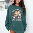 Just A Girl Who Loves Cats And Books Reading Librarian Comfort Colors Sweatshirt Chalky Mint Just A Girl Who Loves Cats And Books Reading Librarian Comfort Colors Sweatshirt Chalky Mint