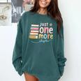 Just One More Chapter Artistic Pastel Book Lover Vibe Comfort Colors Sweatshirt Chalky Mint