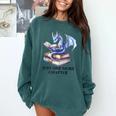 Just One More Chapter Book Dragon Reading Book Lover Bookish Comfort Colors Sweatshirt Chalky Mint Just One More Chapter Book Dragon Reading Book Lover Bookish Comfort Colors Sweatshirt Chalky Mint