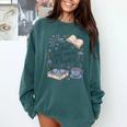 Just One More Chapter Book Lover Reading Quote Comfort Colors Sweatshirt Chalky Mint