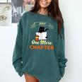 Just One More Chapter Fun Cat Coffee Reading Book Premium Tri-Blend Comfort Colors Sweatshirt Chalky Mint