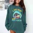 I Just Want To Read Books And Pet Cats Cat Book Lovers Comfort Colors Sweatshirt Chalky Mint I Just Want To Read Books And Pet Cats Cat Book Lovers Comfort Colors Sweatshirt Chalky Mint