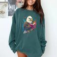 Kawaii Eagle Reads Book Reading Library Book Bookworm Comfort Colors Sweatshirt Chalky Mint