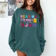 Kids Reading Book Lover Reading Is My Jam Comfort Colors Sweatshirt Chalky Mint Kids Reading Book Lover Reading Is My Jam Comfort Colors Sweatshirt Chalky Mint