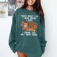 Knitting Reading Books Drinking Tea Knitter Knit Comfort Colors Sweatshirt Chalky Mint Knitting Reading Books Drinking Tea Knitter Knit Comfort Colors Sweatshirt Chalky Mint