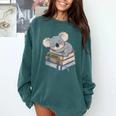 Koala Reading Book Pajama Sleep Comfort Colors Sweatshirt Chalky Mint