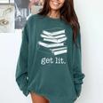 Let's Get Lit Books Comfort Colors Sweatshirt Chalky Mint