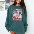 Librarian Books Are My Valentine Teacher Valentines Teach Comfort Colors Sweatshirt Chalky Mint