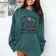Librarian Cute Bookish It's A Good Day To Read A Book Lover Comfort Colors Sweatshirt Chalky Mint