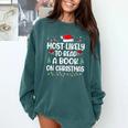 Most Likely To Read A Book On Christmas Matching Family Xmas Comfort Colors Sweatshirt Chalky Mint Most Likely To Read A Book On Christmas Matching Family Xmas Comfort Colors Sweatshirt Chalky Mint