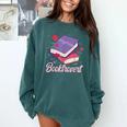 Literary Reading Book Introvert Booktrovert Reading Comfort Colors Sweatshirt Chalky Mint