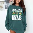 This Little Leprechaun Likes To Read St Patrick's Day Book Comfort Colors Sweatshirt Chalky Mint This Little Leprechaun Likes To Read St Patrick's Day Book Comfort Colors Sweatshirt Chalky Mint