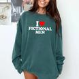 I Love Heart Fictional Men Simple Cute Books Reading Comfort Colors Sweatshirt Chalky Mint