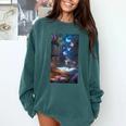 Magic Books Butterflies Fantasy Nature Tea Enchanting Comfort Colors Sweatshirt Chalky Mint