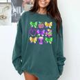 Mardi Gras Teacher Coquette Bow Pencil Apple Book Women Girl Comfort Colors Sweatshirt Chalky Mint Mardi Gras Teacher Coquette Bow Pencil Apple Book Women Girl Comfort Colors Sweatshirt Chalky Mint