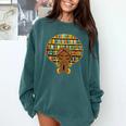 Melanin Afro Women Girl Book Librarian History African Comfort Colors Sweatshirt Chalky Mint