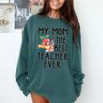 My Mom Is The Best Teacher Ever Apple Books School Mother Comfort Colors Sweatshirt Chalky Mint My Mom Is The Best Teacher Ever Apple Books School Mother Comfort Colors Sweatshirt Chalky Mint