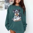 Nerdy Schnauzer Dog Book Lover Glasses Cute Pet For Men Women Kids Comfort Colors Sweatshirt Chalky Mint Nerdy Schnauzer Dog Book Lover Glasses Cute Pet For Men Women Kids Comfort Colors Sweatshirt Chalky Mint