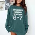 How Many Nights A Week Reading 6-7 67 Teacher Student Books Comfort Colors Sweatshirt Chalky Mint