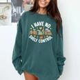 I Have No Shelf Control Witty Book Lover Artwork Comfort Colors Sweatshirt Chalky Mint