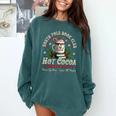 North Pole Book Club Hot Cocoa Librarians Bookish Christmas Comfort Colors Sweatshirt Chalky Mint