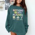 Nothing Beats Reading Book Librarian Across America Kids Comfort Colors Sweatshirt Chalky Mint