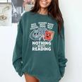 Nothing Beats Reading Rock Paper Scissors Book Lover Comfort Colors Sweatshirt Chalky Mint