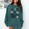 Nothing Beats Reading Rock Paper Scissors Reader Book Lover Comfort Colors Sweatshirt Chalky Mint