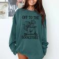 Off To The Bookstore Reading Bookworm Comfort Colors Sweatshirt Chalky Mint