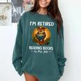Owl I'm Retired Reading Books Is My Job Comfort Colors Sweatshirt Chalky Mint