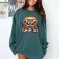Owl Reading Books Book Library Bookworm Comfort Colors Sweatshirt Chalky Mint