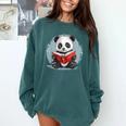 Panda With Book For Reading Enthusiasts Comfort Colors Sweatshirt Chalky Mint Panda With Book For Reading Enthusiasts Comfort Colors Sweatshirt Chalky Mint