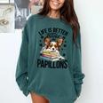 Papillon Dog Breed Life Is Better With Books And Papillons Comfort Colors Sweatshirt Chalky Mint Papillon Dog Breed Life Is Better With Books And Papillons Comfort Colors Sweatshirt Chalky Mint