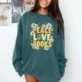 Peace Love Books Librarian Teacher Life Book Library Comfort Colors Sweatshirt Chalky Mint Peace Love Books Librarian Teacher Life Book Library Comfort Colors Sweatshirt Chalky Mint