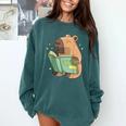 Pet Capybara Is Reading Library Capy Word Book Day Teacher Men Women Kids Comfort Colors Sweatshirt Chalky Mint Pet Capybara Is Reading Library Capy Word Book Day Teacher Men Women Kids Comfort Colors Sweatshirt Chalky Mint