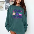 Plan For Today Coffee Yarn Books Sewing Knitter Knitting Comfort Colors Sweatshirt Chalky Mint