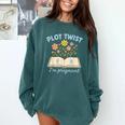 Plot Twist I'm Pregnant Literary Pregnancy Announcement Book Comfort Colors Sweatshirt Chalky Mint Plot Twist I'm Pregnant Literary Pregnancy Announcement Book Comfort Colors Sweatshirt Chalky Mint