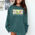 Preppy 100 Days Of School Goose Coffee Books Teacher Life Comfort Colors Sweatshirt Chalky Mint