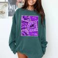 Purple Comic Book Purple Color Graphic Comfort Colors Sweatshirt Chalky Mint