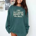 I Put My Book Down To Be Here Reader Comfort Colors Sweatshirt Chalky Mint