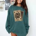 Queen Of Books Playing Card Aesthetic For Book Lovers Premium Tri-Blend Comfort Colors Sweatshirt Chalky Mint