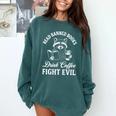 Raccoon Read Banned Books Drink Coffee Fight Evil Comfort Colors Sweatshirt Chalky Mint Raccoon Read Banned Books Drink Coffee Fight Evil Comfort Colors Sweatshirt Chalky Mint